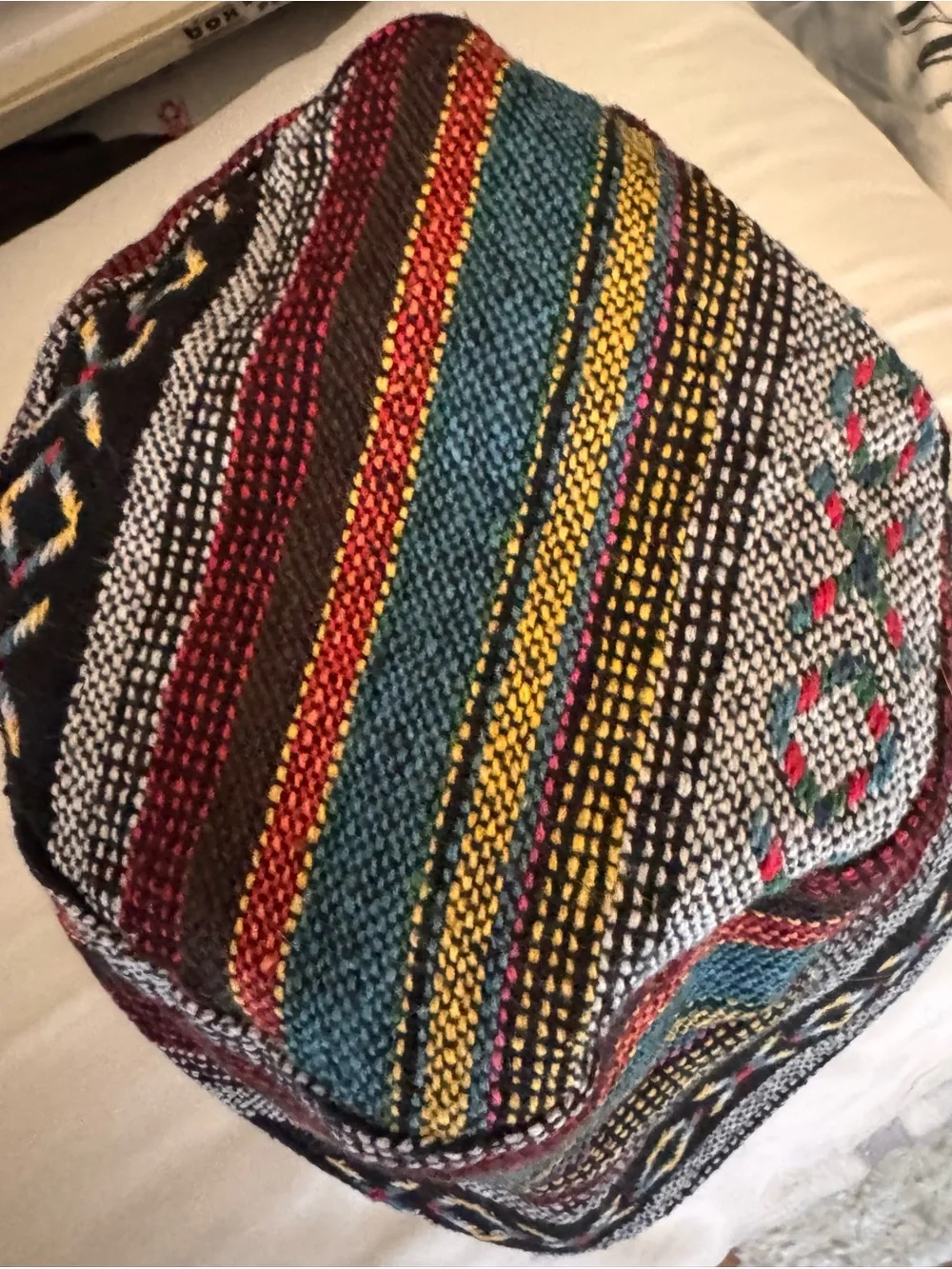 Boho Multicolor Woven Bucket Hat - Women's Patterned Sun Hat